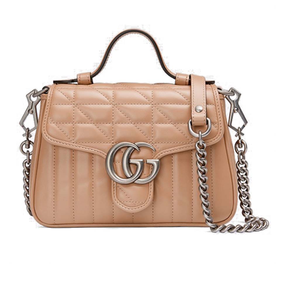 G*u*i gg marmont mini top handle bag 583571 um8an 2754 (21*15.5*8cm)